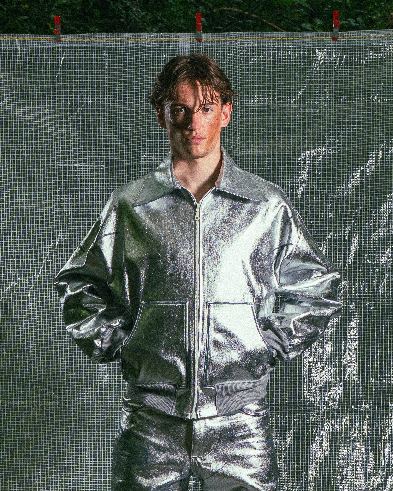 Veste en Jean Argenté