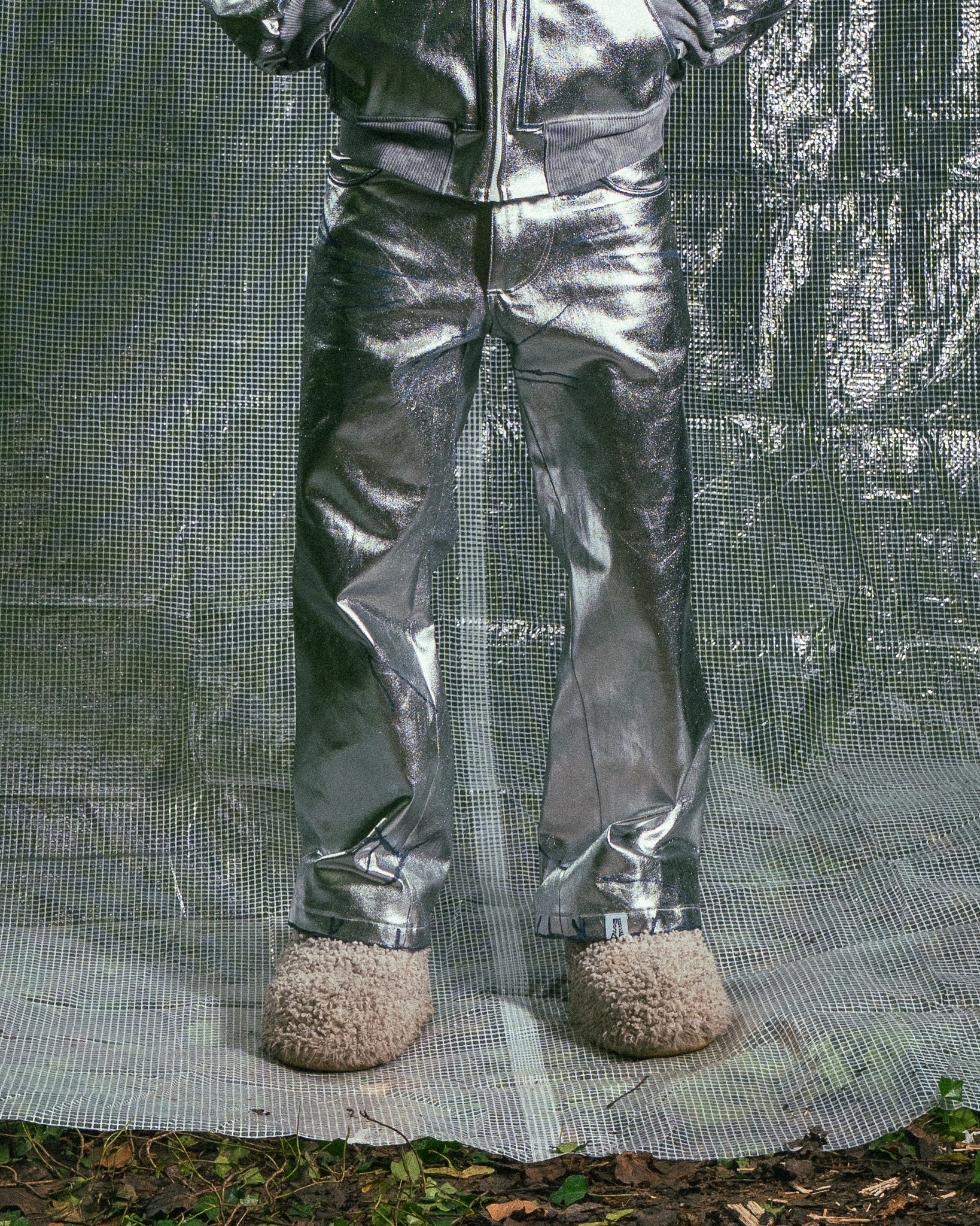 Pantalon en Jean Argenté