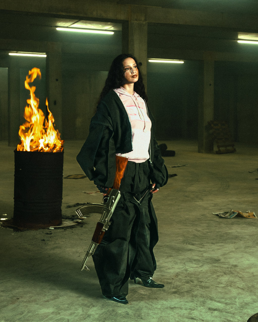 Veste à Empiècements Noirs