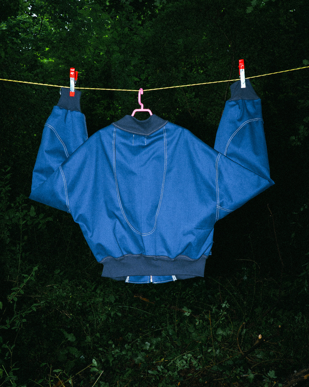 Veste à Empiècements Bleu de Travail