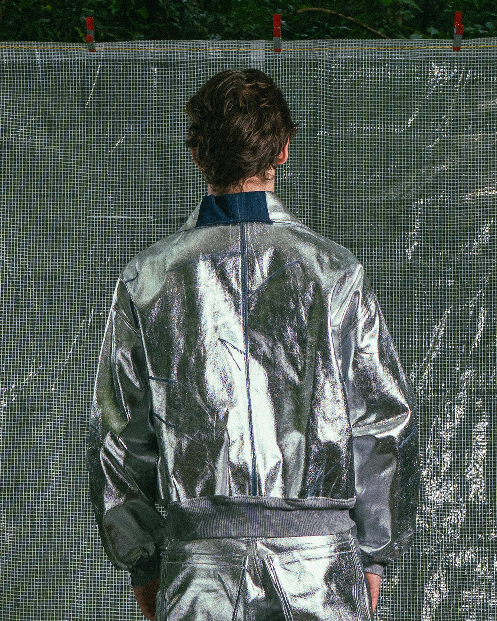 Veste en Jean Argenté