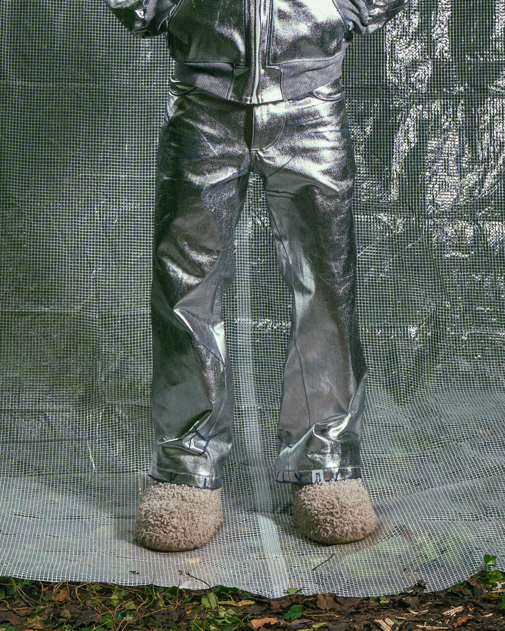 Pantalon en Jean Argenté