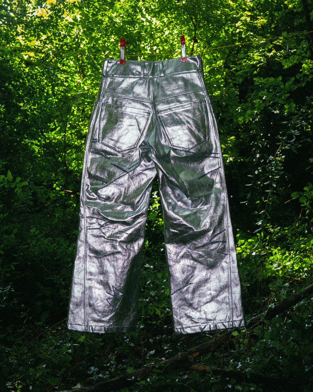 Pantalon en Jean Argenté