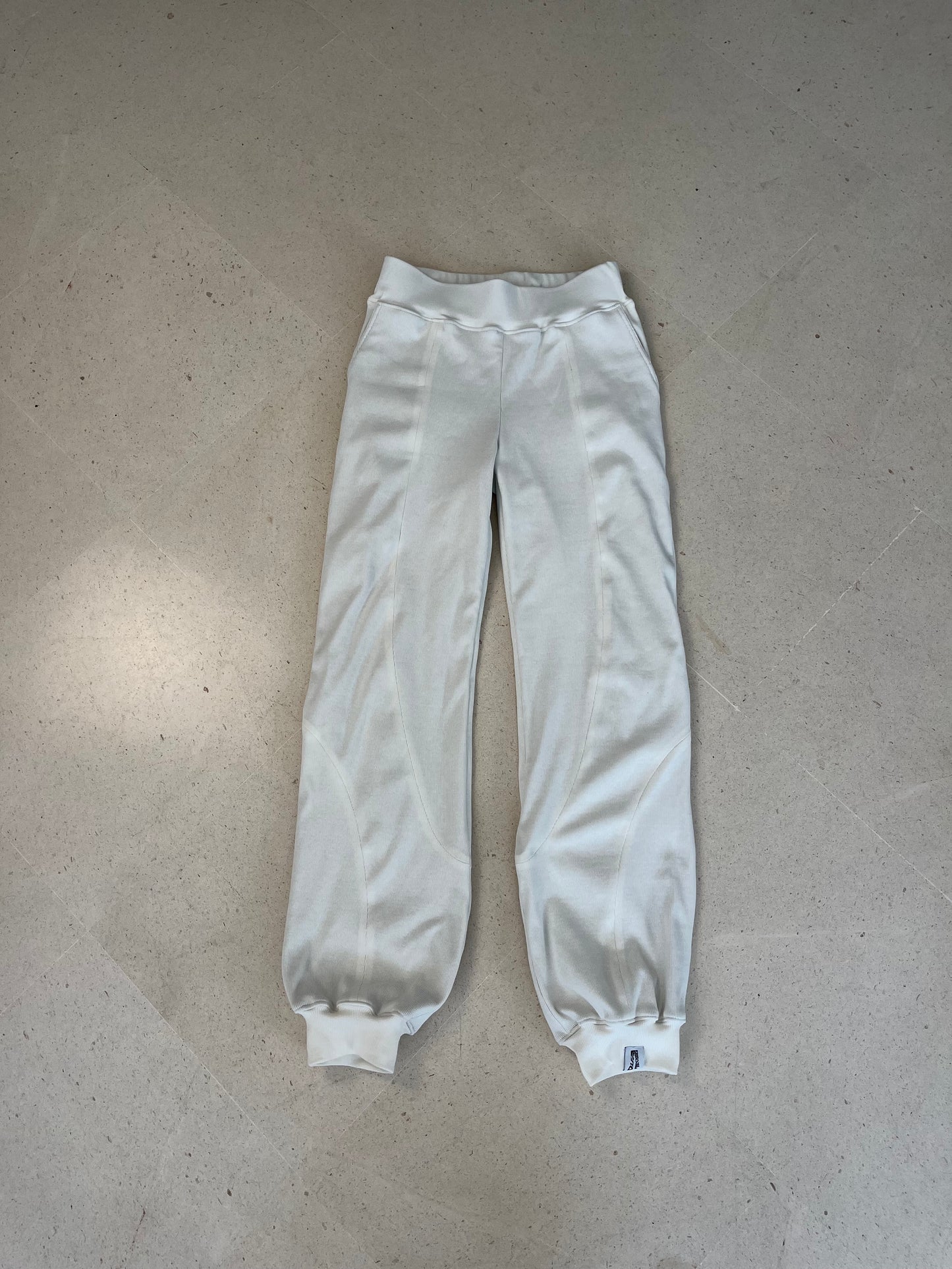 Pantalon en bord côte blanc