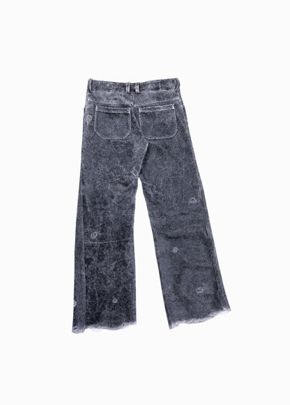 PANTALON CUIR VERITABLE EFFET VIEILLI
