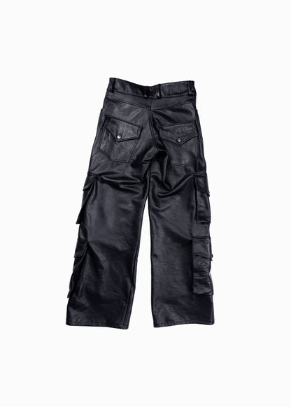 PANTALON CUIR VERITABLE NOIR