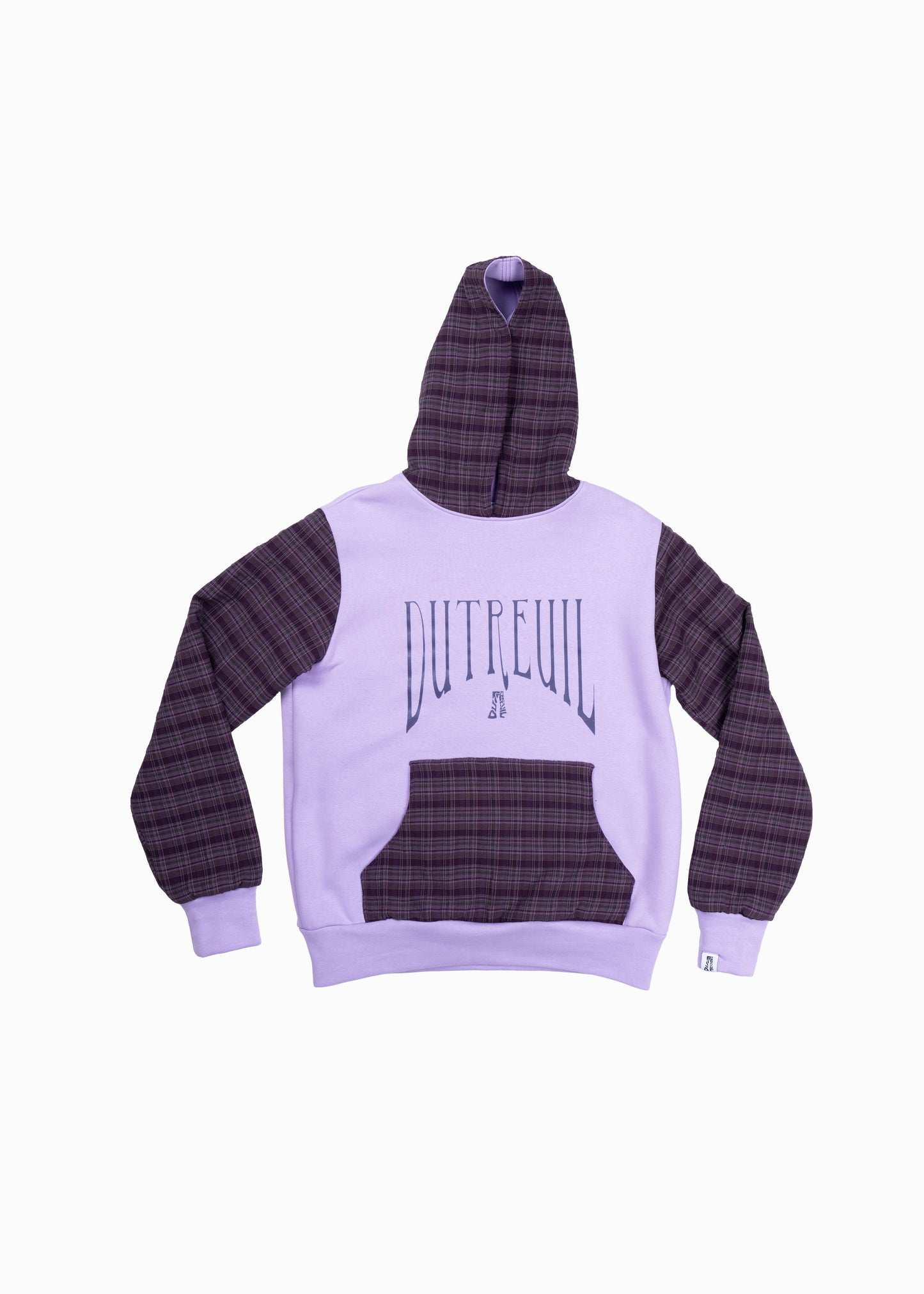 SWEAT MAUVE A CARREAUX
