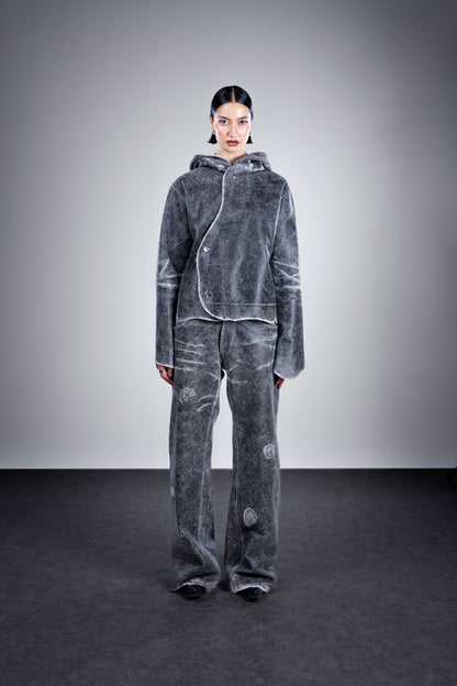VESTE CUIR VERITABLE EFFET VIEILLI
