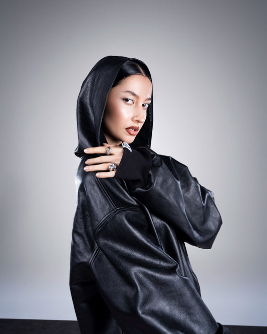 BOMBERS CUIR VERITABLE NOIR