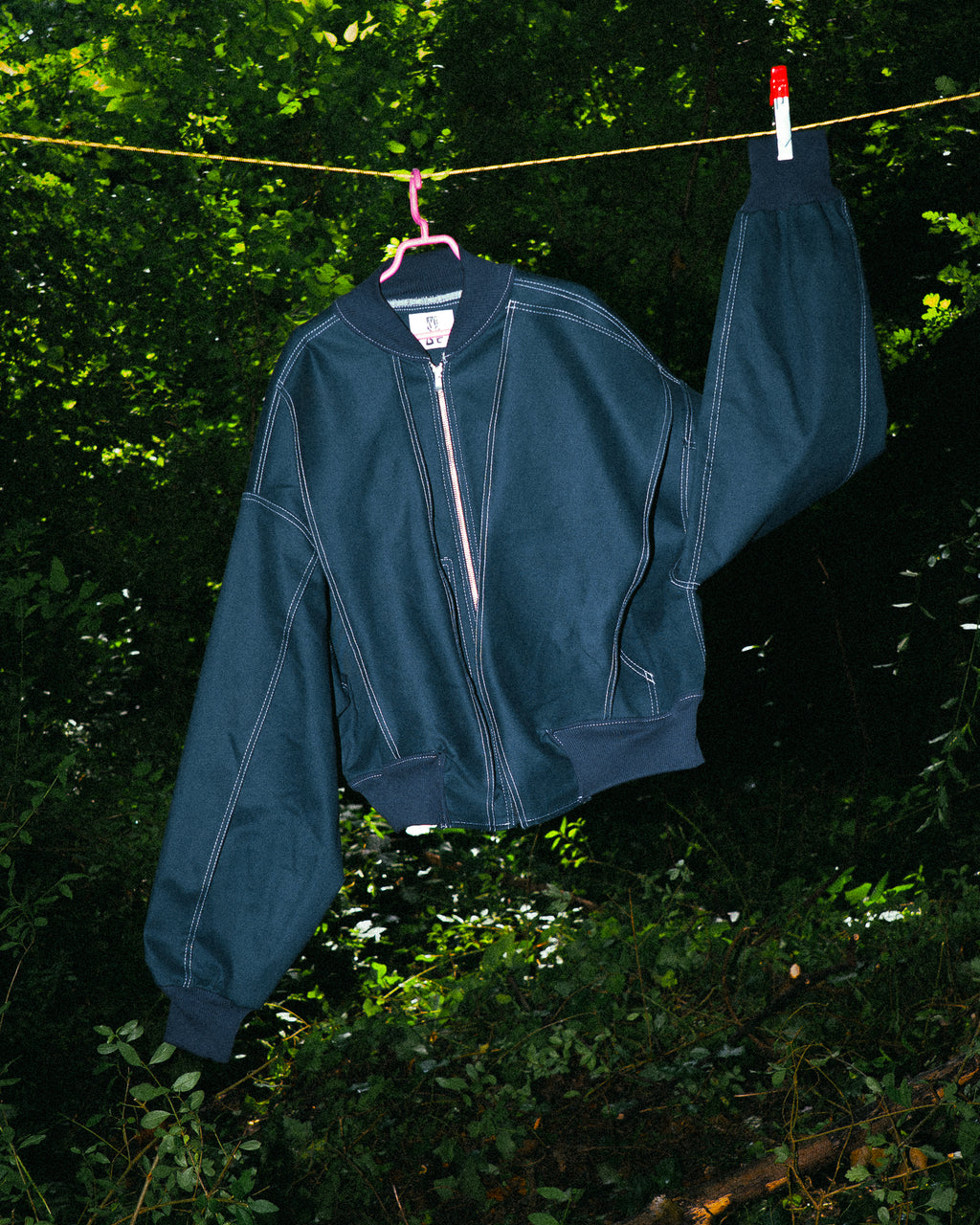 Veste à Empiècements Bleu de Prusse