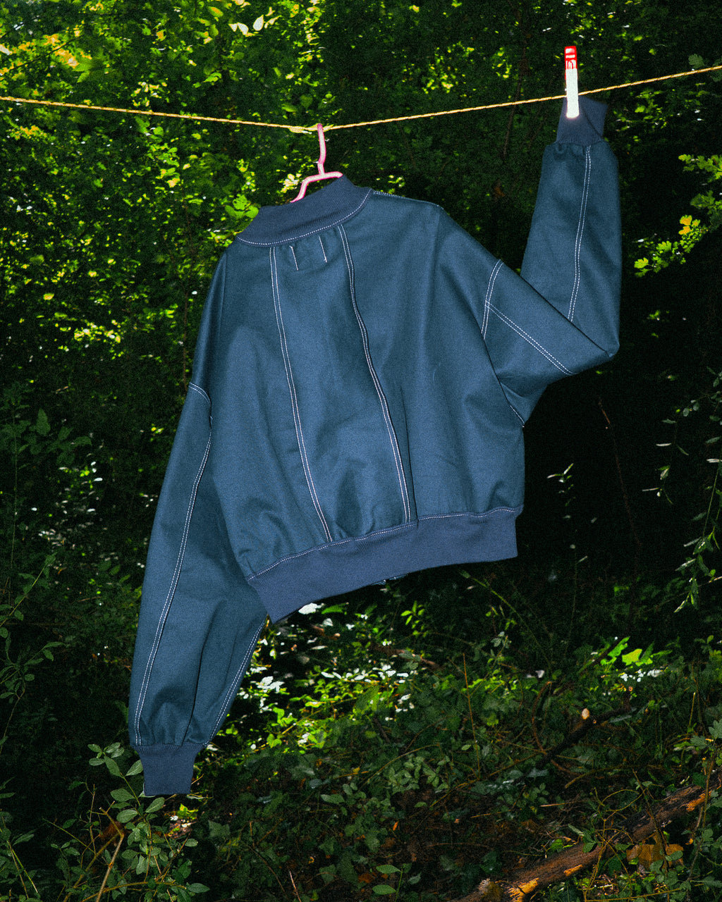 Veste à Empiècements Bleu de Prusse