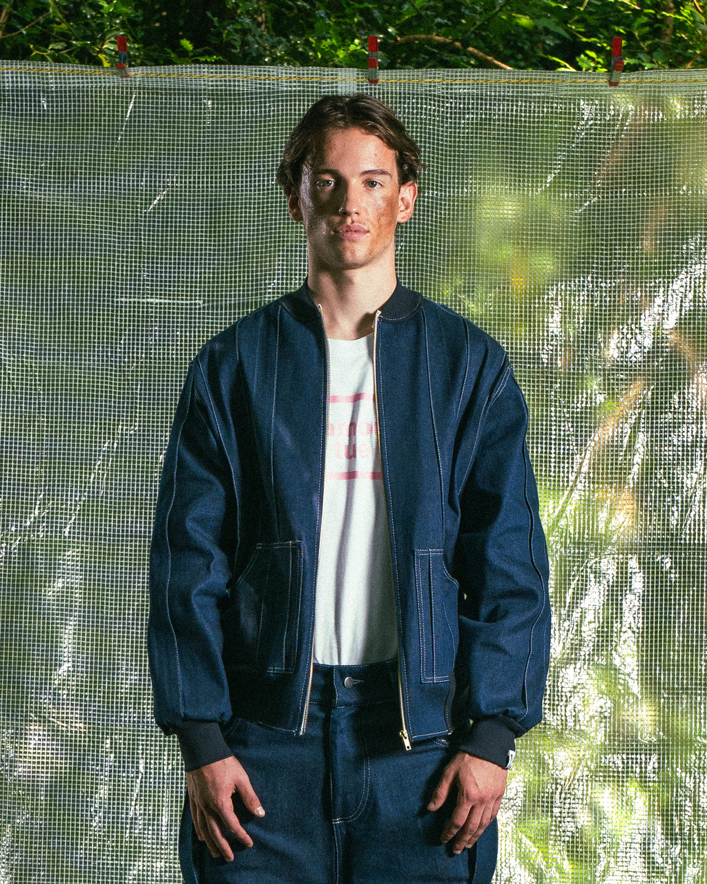 Veste en Jean Bleu Marine