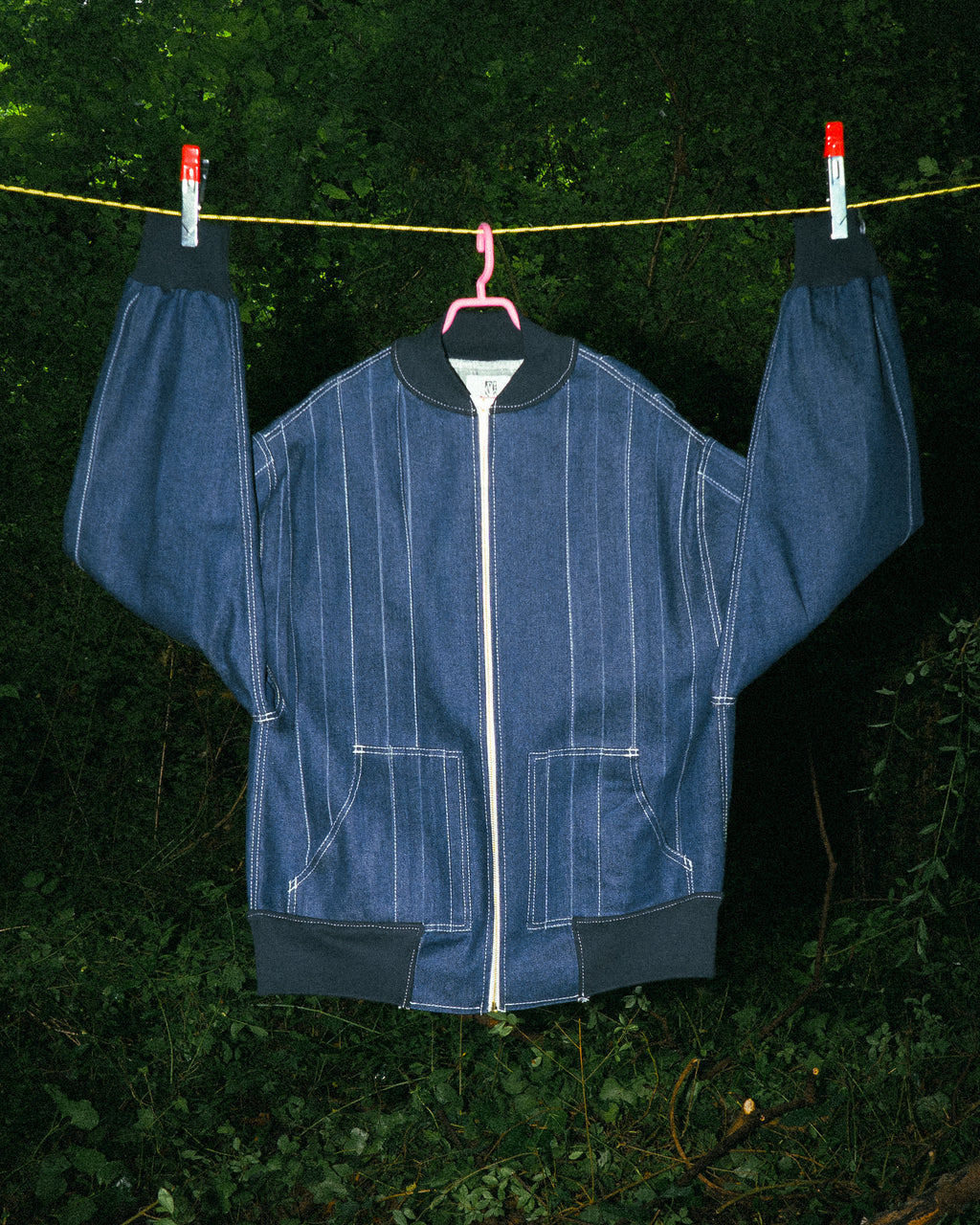 Veste en Jean Bleu Marine