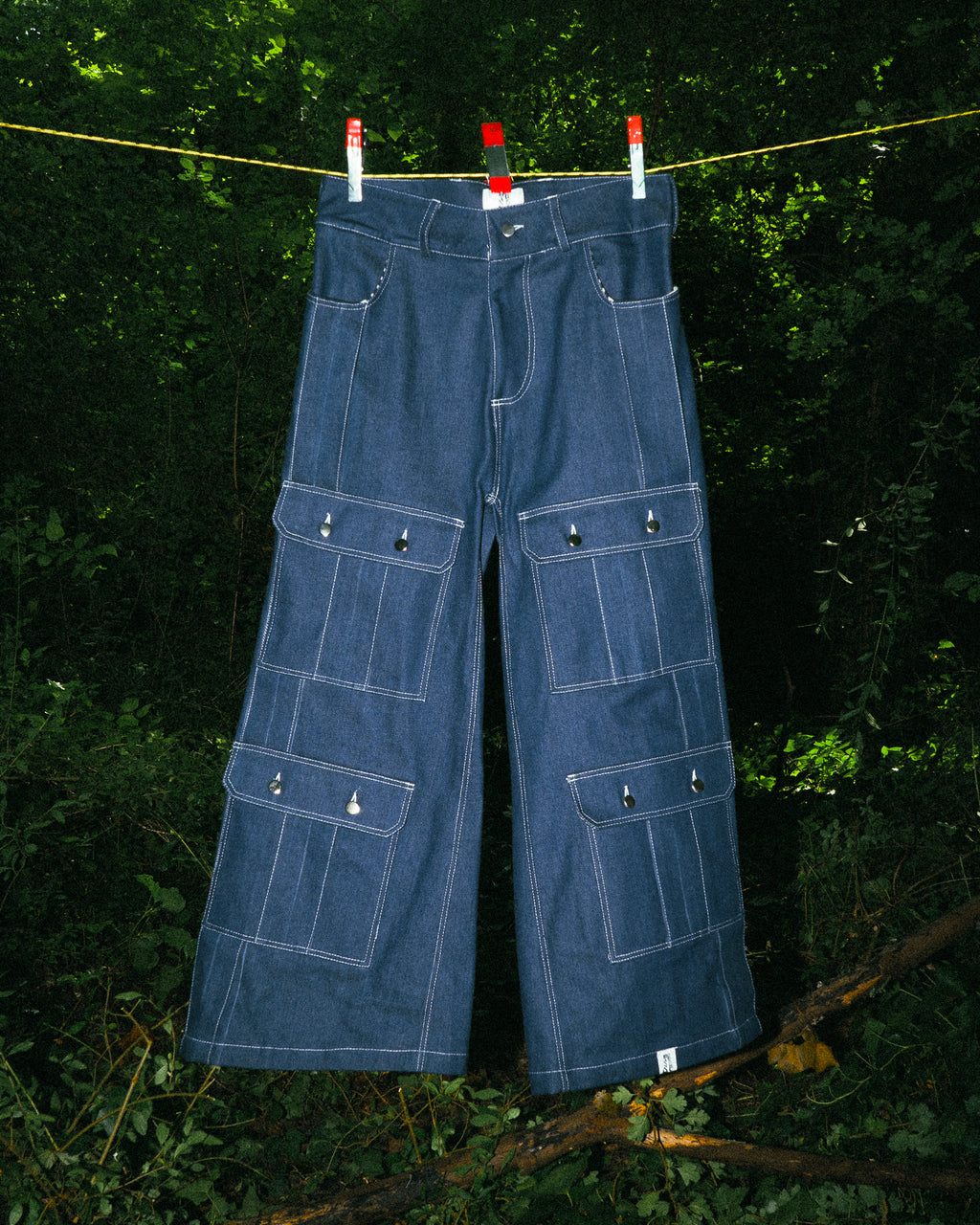 Pantalon en Jean Bleu Marine