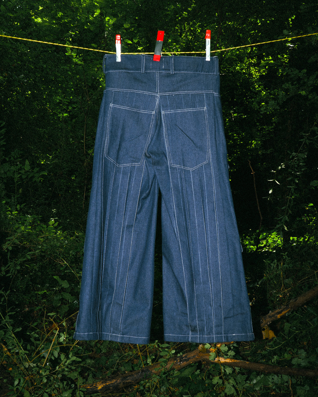 Pantalon en Jean Bleu Marine