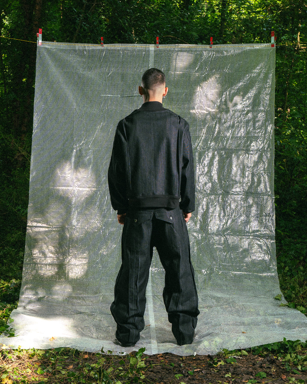Pantalon en Jean Noir Soufflet