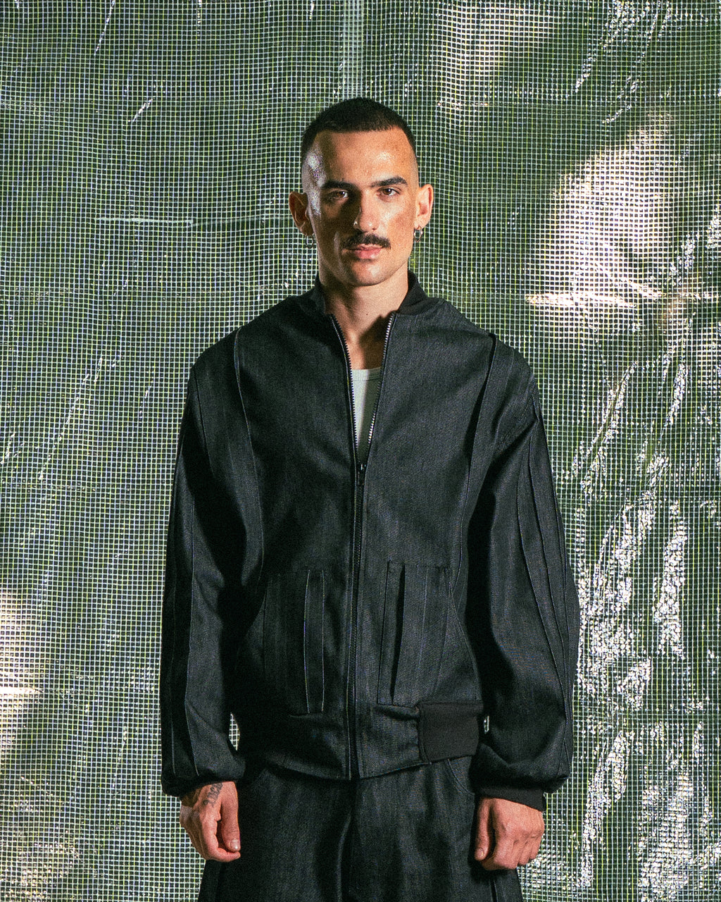Veste en Jean Noir Soufflet