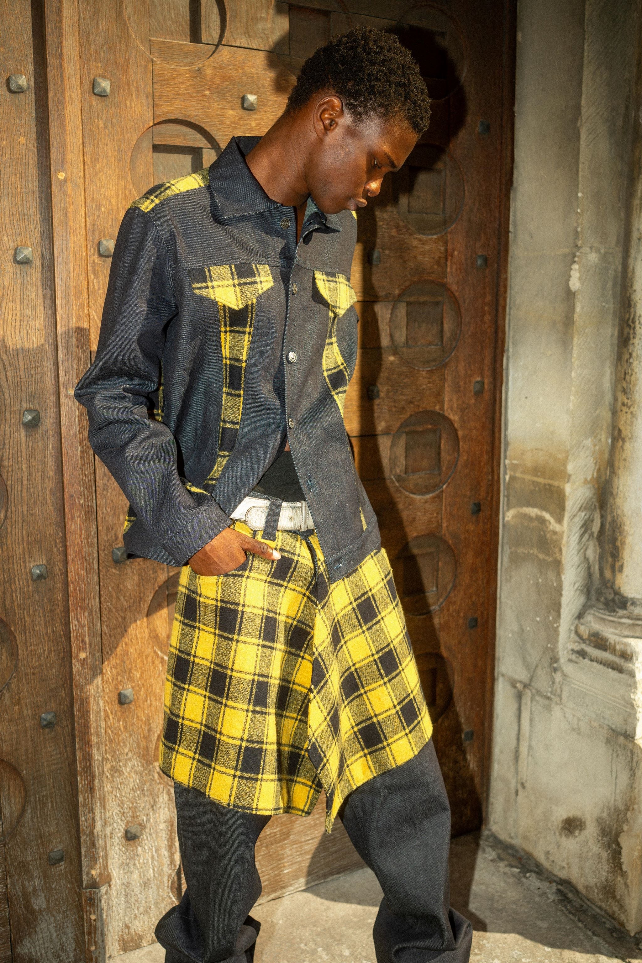 Veste en jeans jaune sales