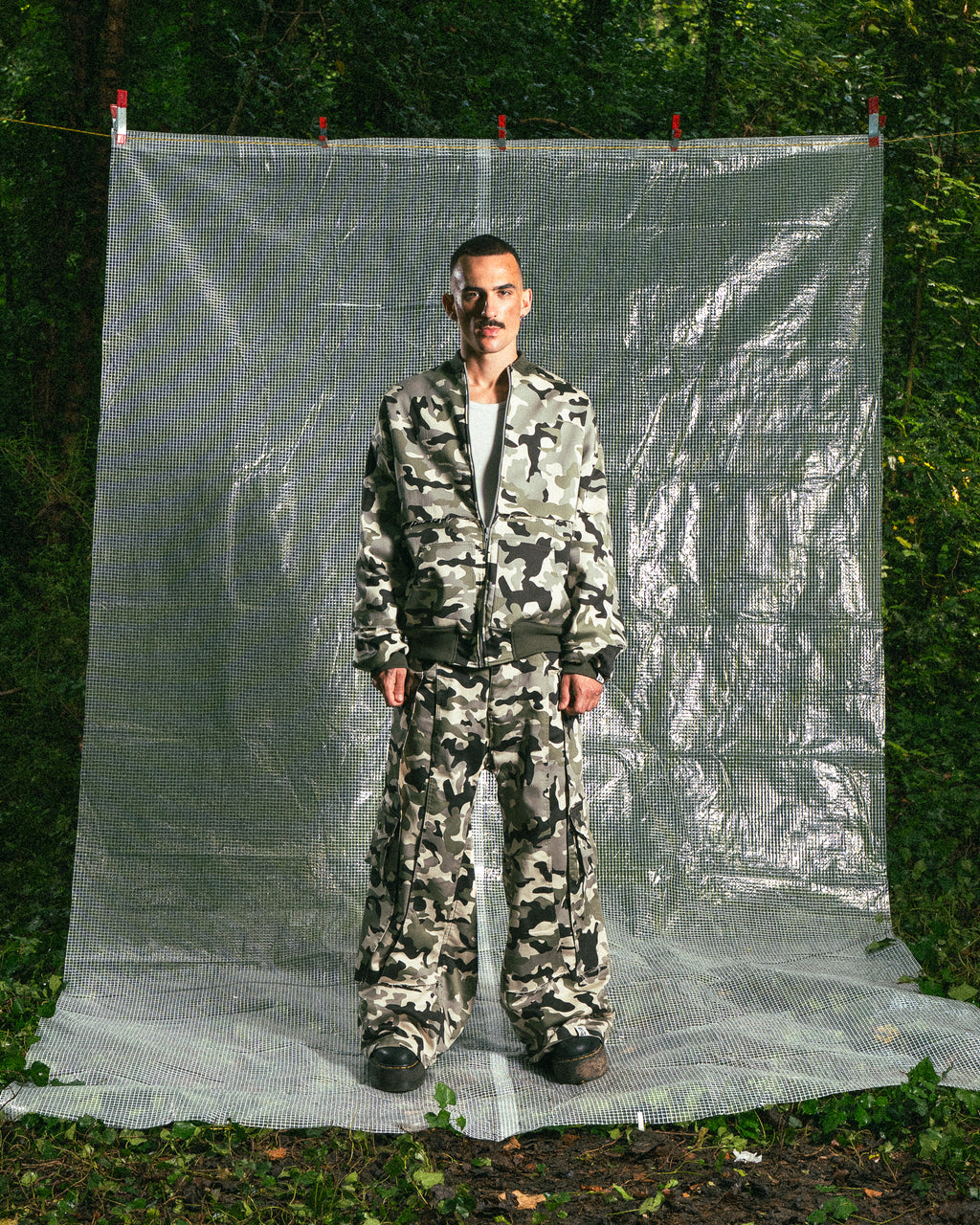 Pantalon Camouflage à Double Empiècement