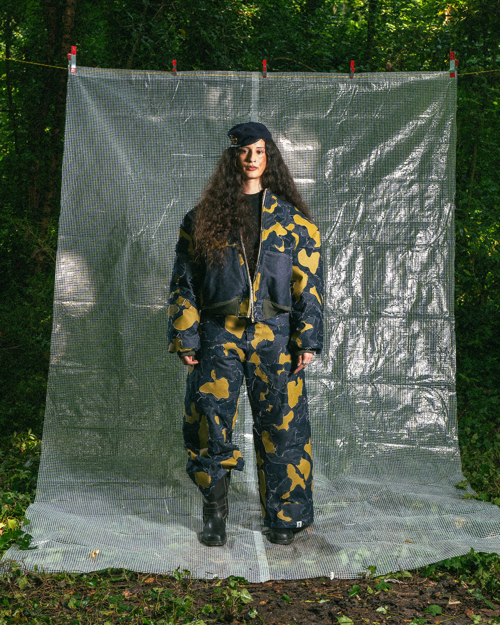 Pantalon en Jean Patchwork Camo