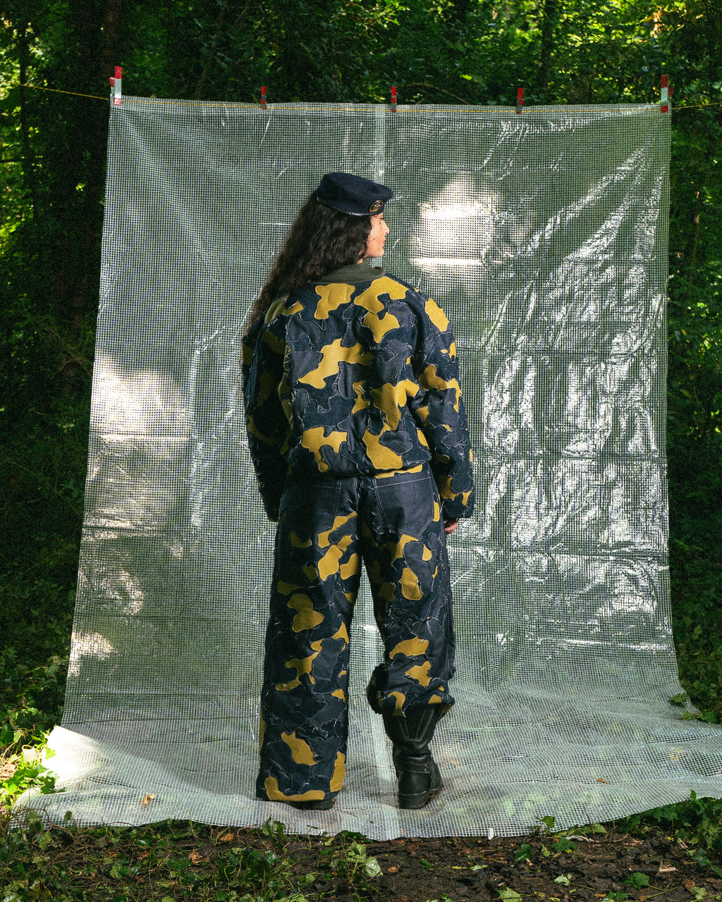 Pantalon en Jean Patchwork Camo