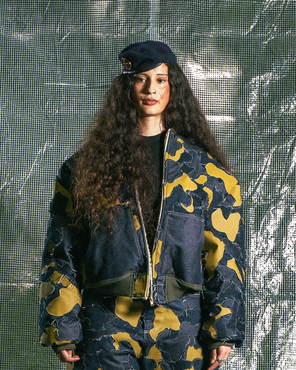 Bomber en Jean Patchwork Camo