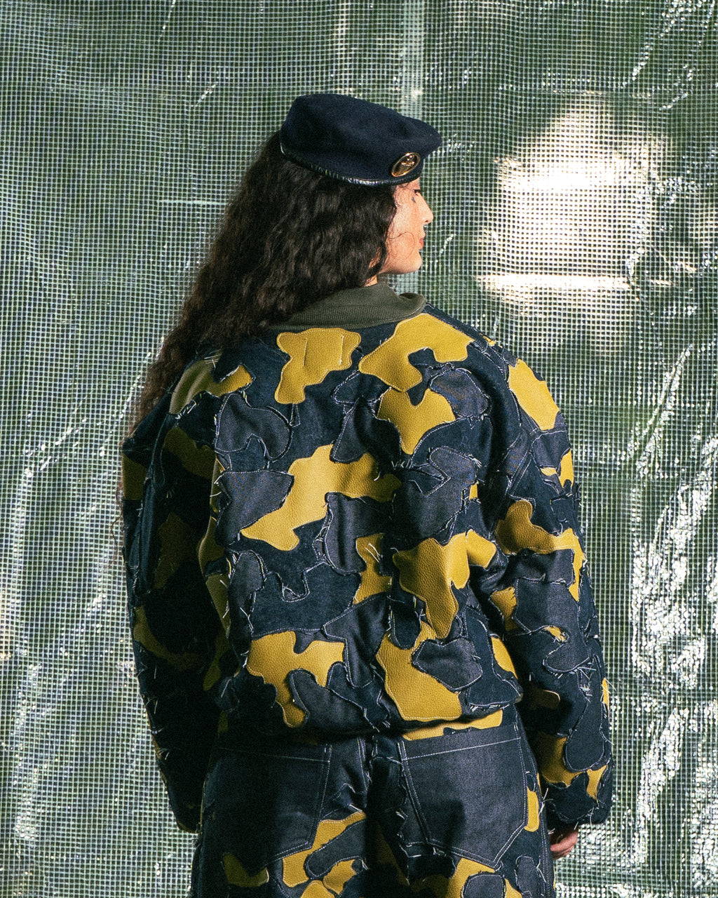 Bomber en Jean Patchwork Camo
