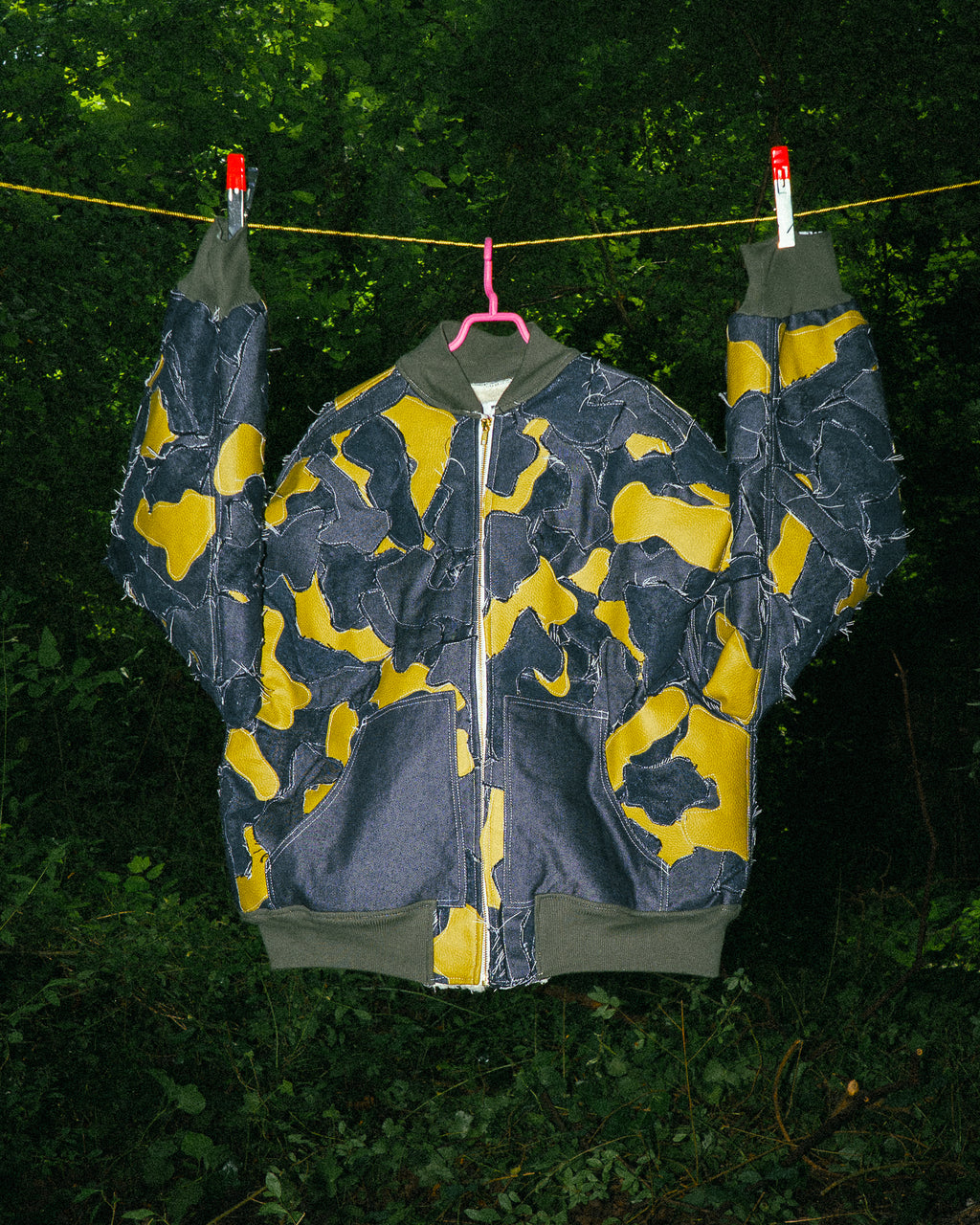 Bomber en Jean Patchwork Camo