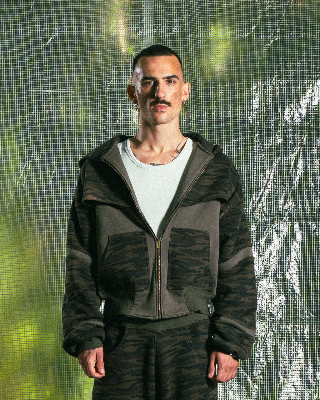 Gilet en Molleton Camo Bicolor