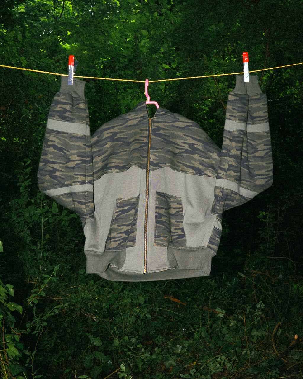Gilet en Molleton Camo Bicolor
