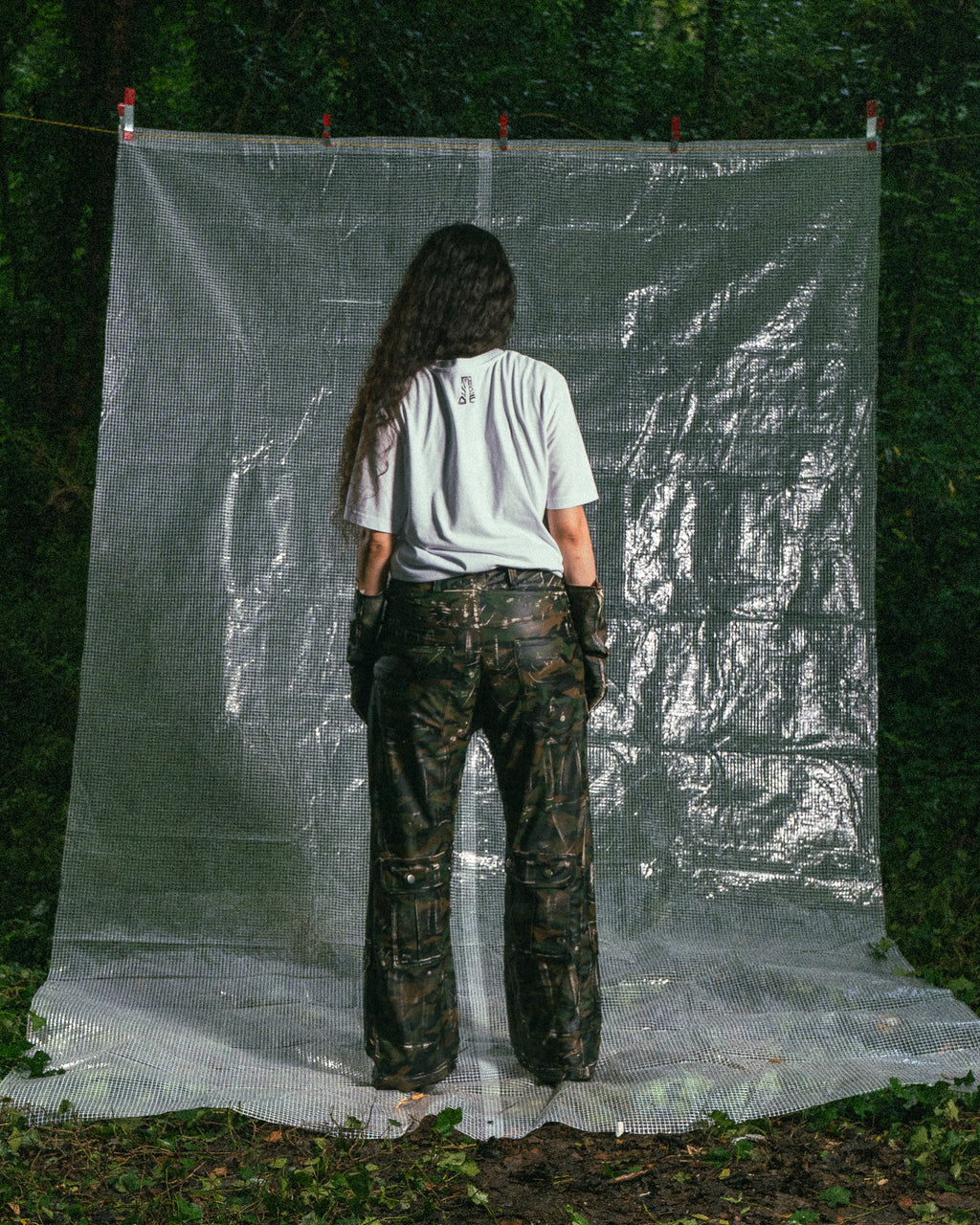 Pantalon en Similicuir Camo